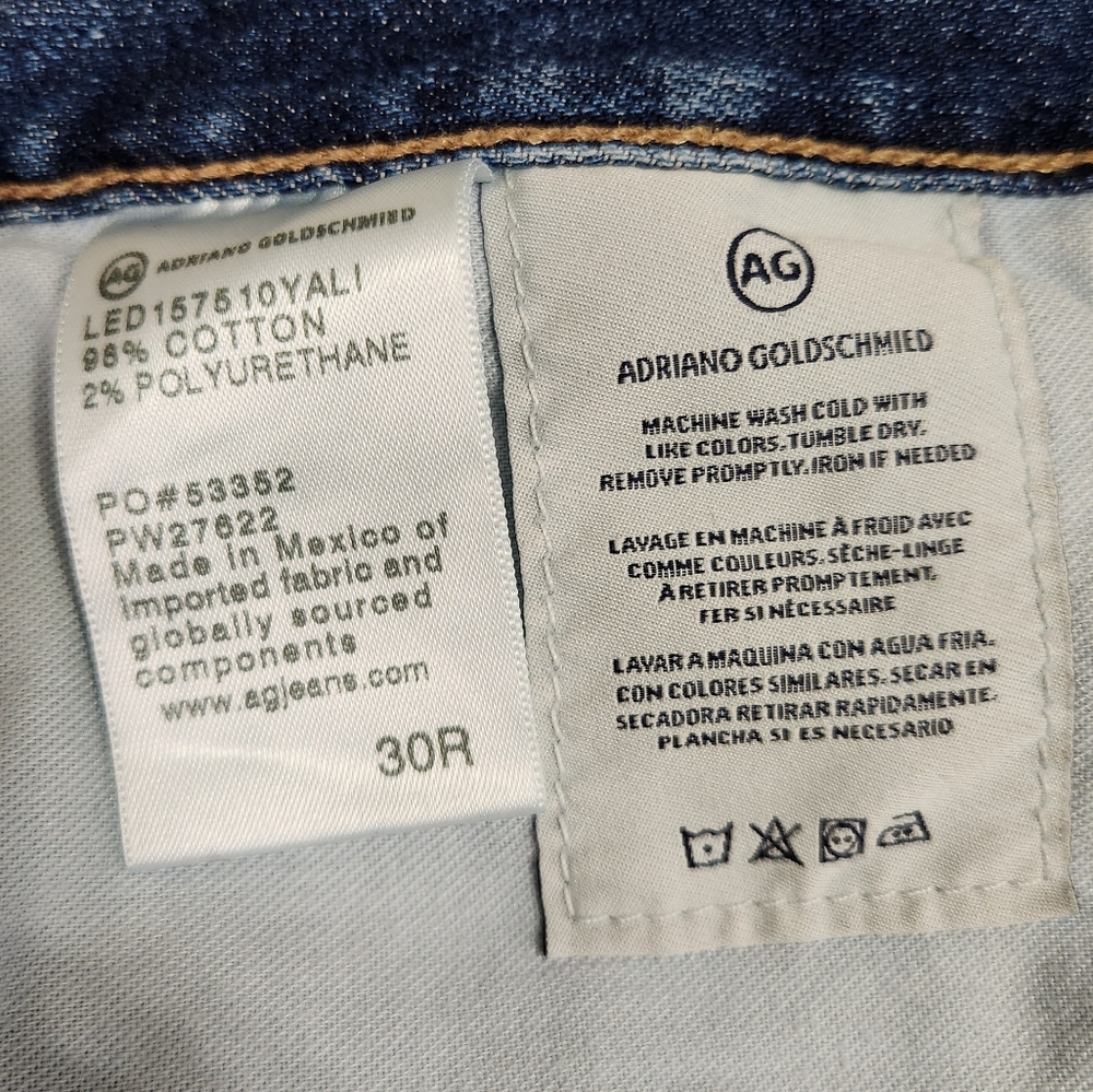 *SOLD* AG Adriano Goldschmied Ex-Boyfriend Slim Slouchy 10YR Alliance Size 30R - Picture 12 of 15